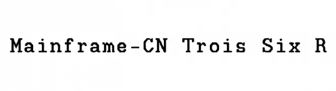 Mainframe-CN Trois Six R  لخطوط تنزيل