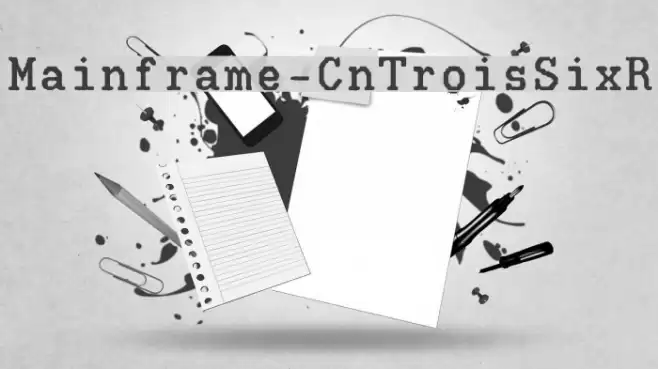 Mainframe-CnTroisSixR Font examples