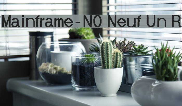Mainframe-NO Neuf Un R Font examples