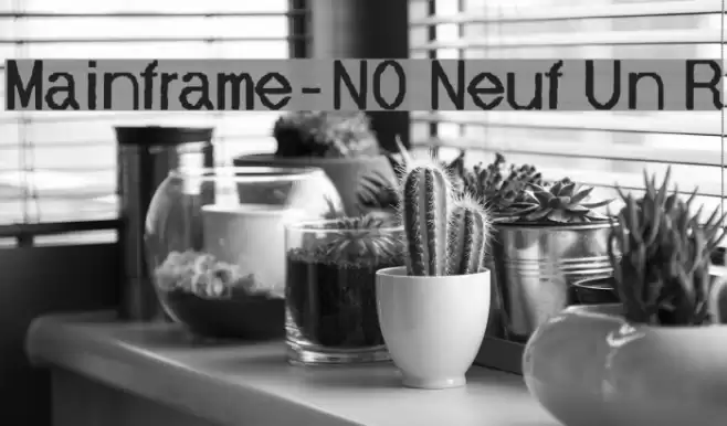 Mainframe-NO Neuf Un R Font examples