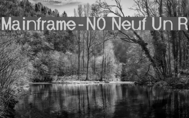 Mainframe-NO Neuf Un R Font examples