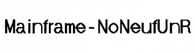 Mainframe-NoNeufUnR  font caratteri gratis
