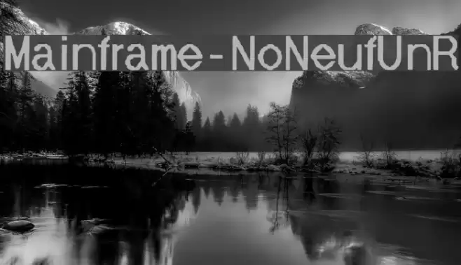 Mainframe-NoNeufUnR Font examples