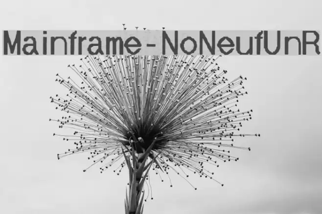 Mainframe-NoNeufUnR Font examples