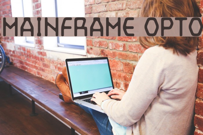 Mainframe Opto Font examples