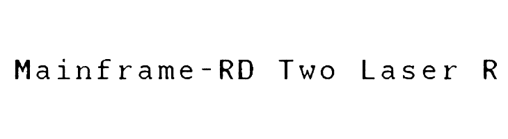 Mainframe-RD Two Laser R Font