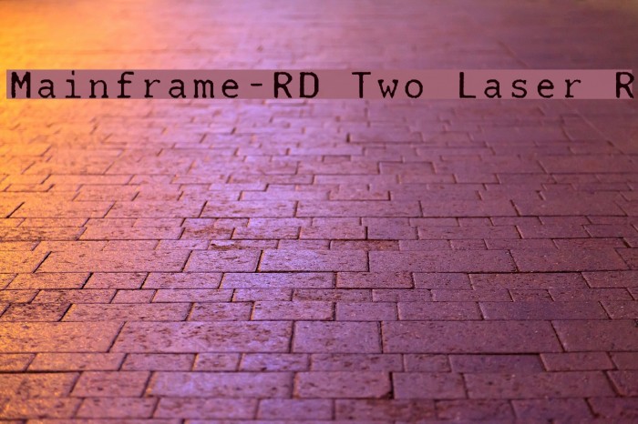 Mainframe-RD Two Laser R Font examples