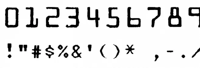 Mainframe-RD Two Lino R Font OTHER CHARS