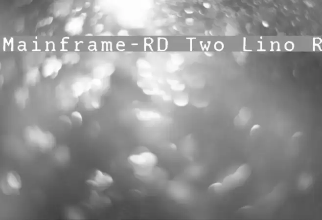 Mainframe-RD Two Lino R Font examples