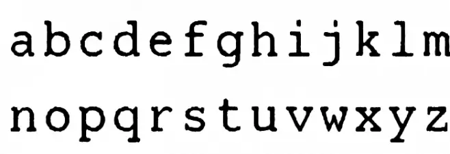 Mainframe-RD Two Lino R Caratteri MINUSCOLO