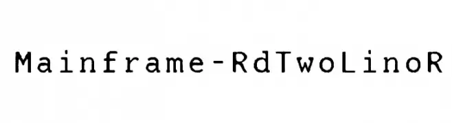 Mainframe-RdTwoLinoR  フリーフォントのダウンロード