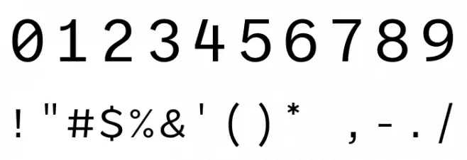Mainframe Regular Font OTHER CHARS