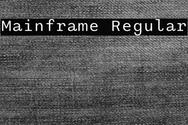 Mainframe Regular Font examples