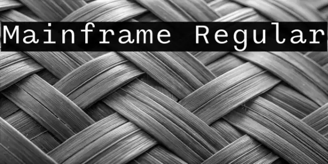 Mainframe Regular Font examples