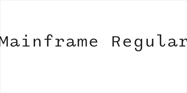 Mainframe Regular Logo