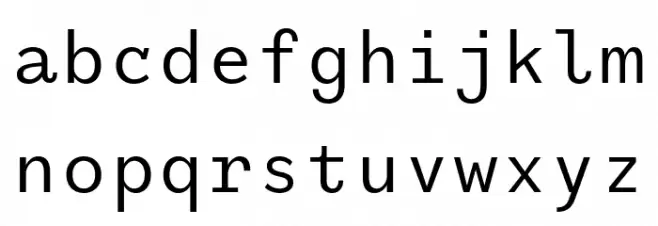 Mainframe Regular Font LOWERCASE