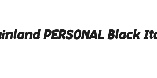 Mainland PERSONAL Black Italic Logo