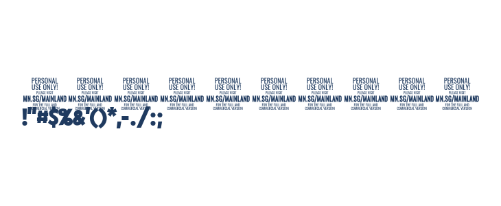 Mainland PERSONAL Black Other Characters