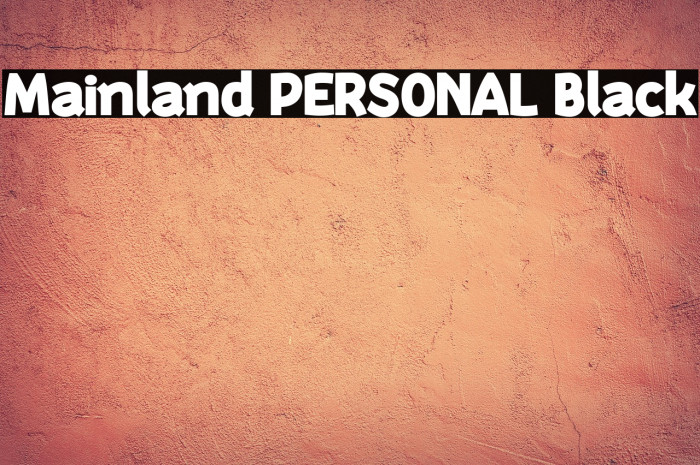 Mainland PERSONAL Black Example 2