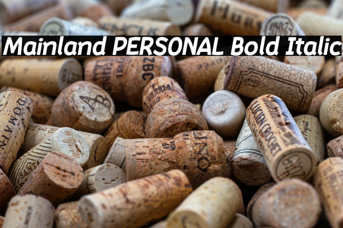 Mainland PERSONAL Bold Italic Example 1