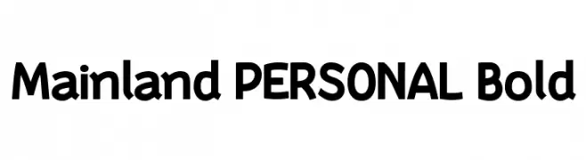 Mainland PERSONAL Bold  les polices de caractères gratuit tlcharger