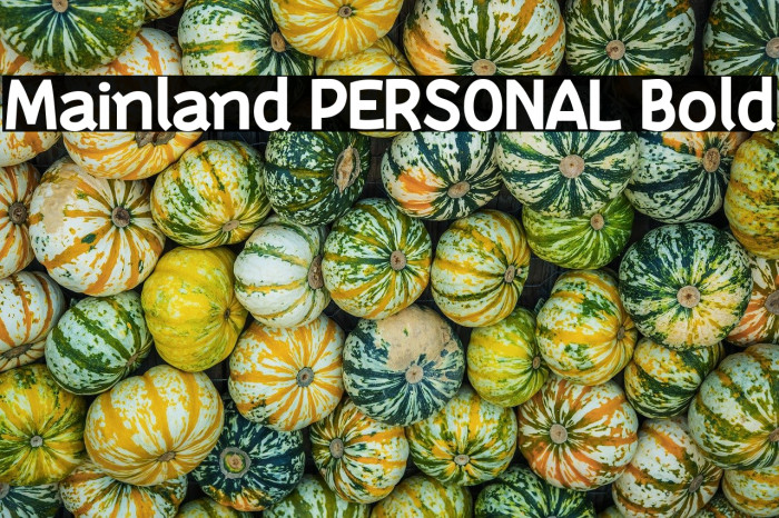 Mainland PERSONAL Bold Example 3