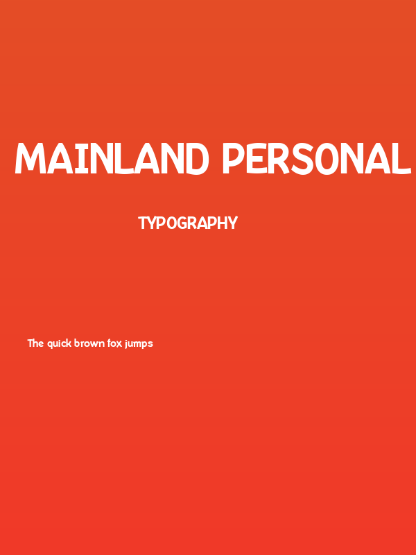 Mainland PERSONAL Bold Poster