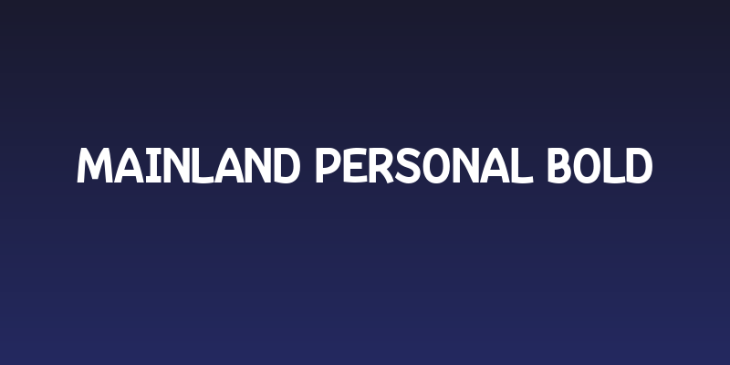 Mainland PERSONAL Bold Social Header