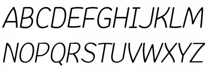 Mainland PERSONAL Light Italic Schriftart Groß