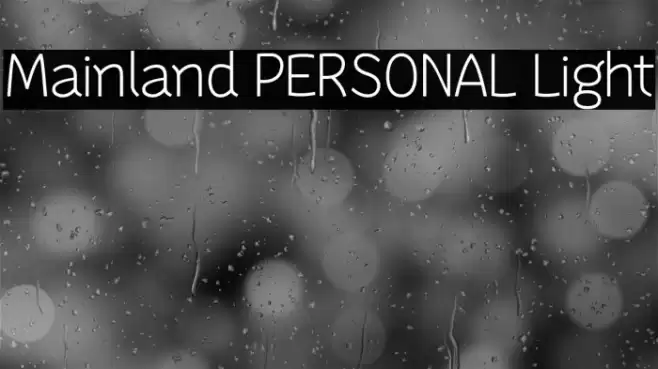 Mainland PERSONAL Light Font examples