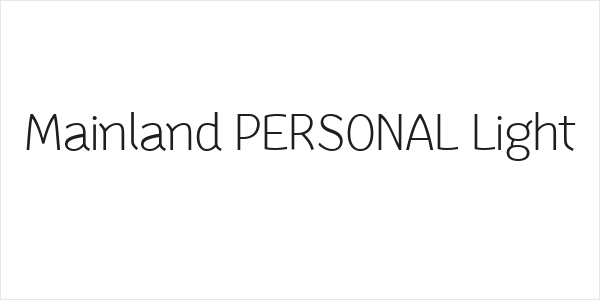 Mainland PERSONAL Light Logo
