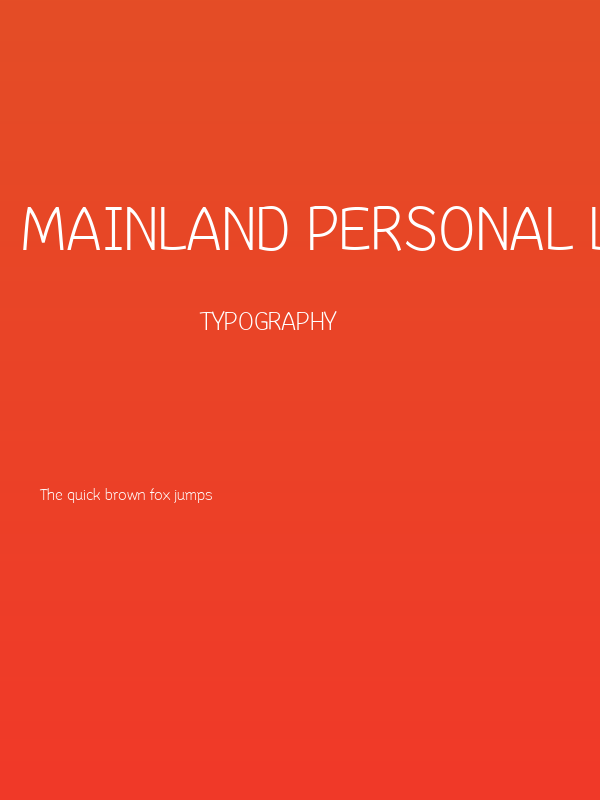 Mainland PERSONAL Light Poster