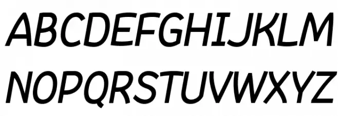 Mainland PERSONAL Medium Italic Schriftart Groß