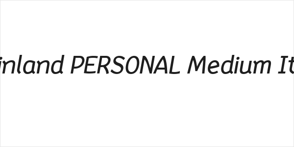 Mainland PERSONAL Medium Italic Logo