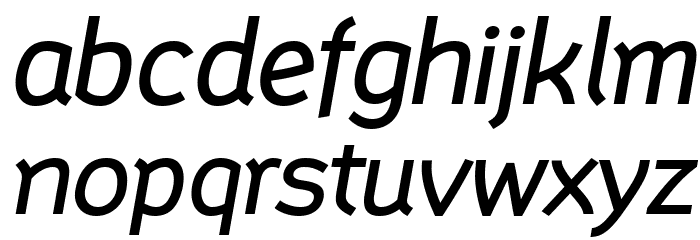Mainland PERSONAL Medium Italic Font LOWERCASE