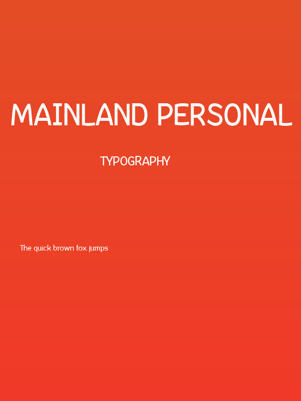Mainland PERSONAL Medium Poster