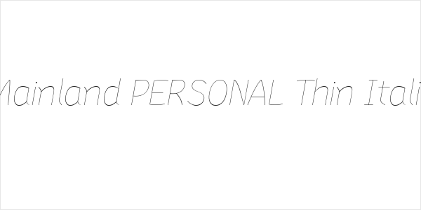 Mainland PERSONAL Thin Italic Logo