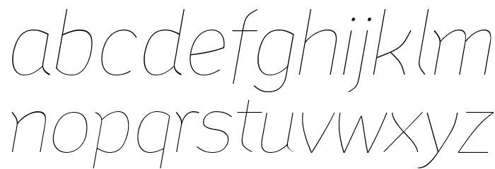 Mainland PERSONAL Thin Italic Font LOWERCASE
