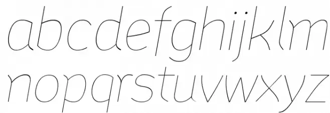 Mainland PERSONAL Thin Italic Schriftart Kleinbuchstaben