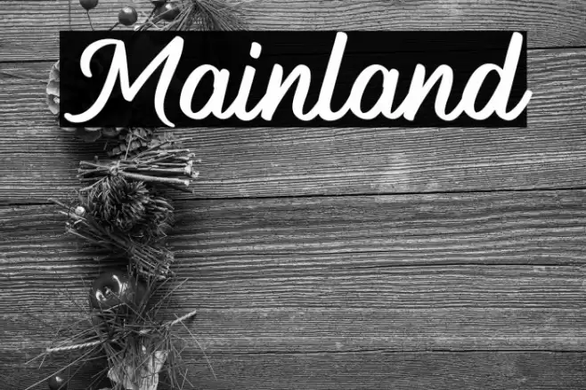 Mainland Font examples