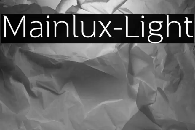 Mainlux-Light Font examples