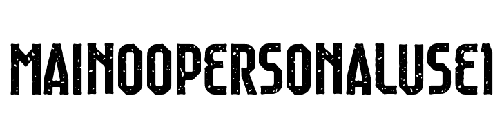 Mainoo Personal Use 1  नि: शुल्क फ़ॉन्ट्स डाउनलोड