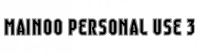 Mainoo Personal Use 3  Frei Schriftart Herunterladen