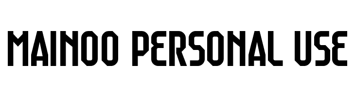 Mainoo Personal Use  नि: शुल्क फ़ॉन्ट्स डाउनलोड