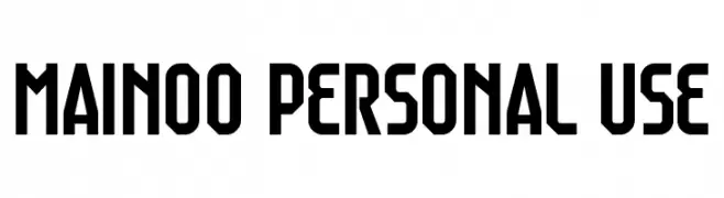 Mainoo Personal Use  Frei Schriftart Herunterladen