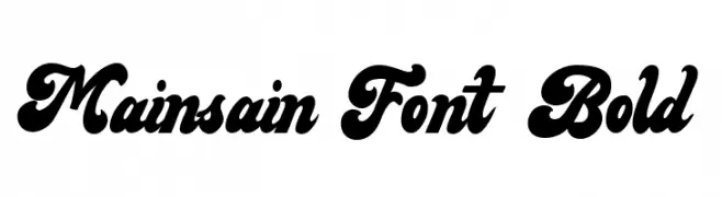Mainsain Font Bold  免费字体下载