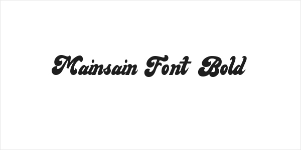 Mainsain Font Bold Logo