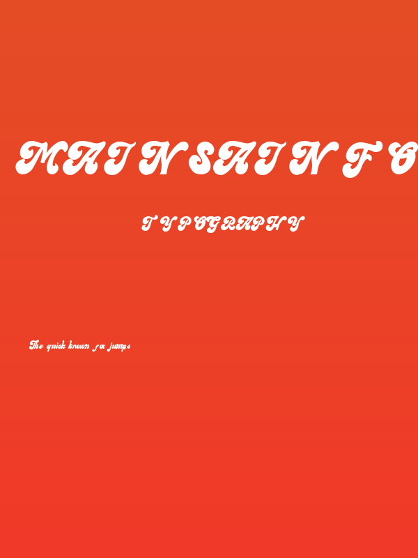 Mainsain Font Bold Poster