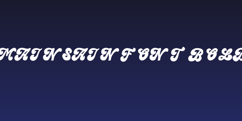 Mainsain Font Bold Social Header