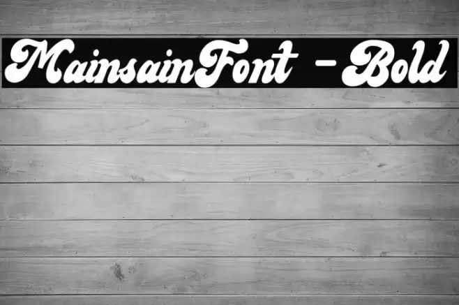 MainsainFont-Bold Font examples